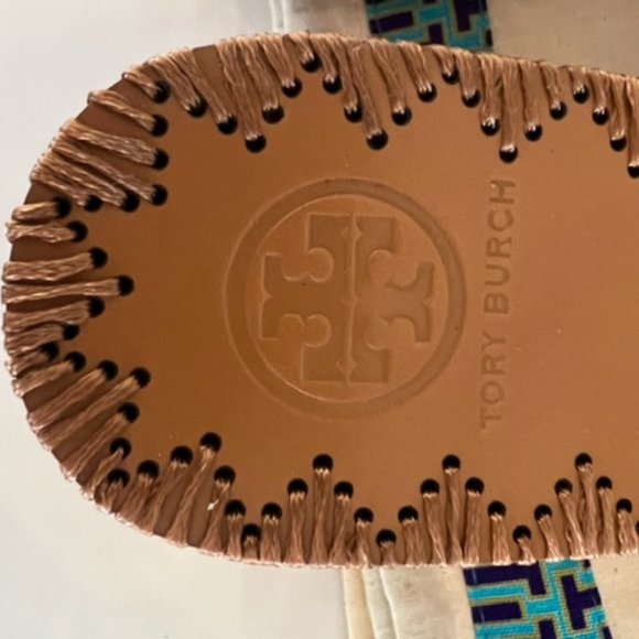 NIB Tory Burch Patty 80mm Platform Wedge Sandal Veg Nappa Metallic Silver 7 RARE - Picture 7 of 14